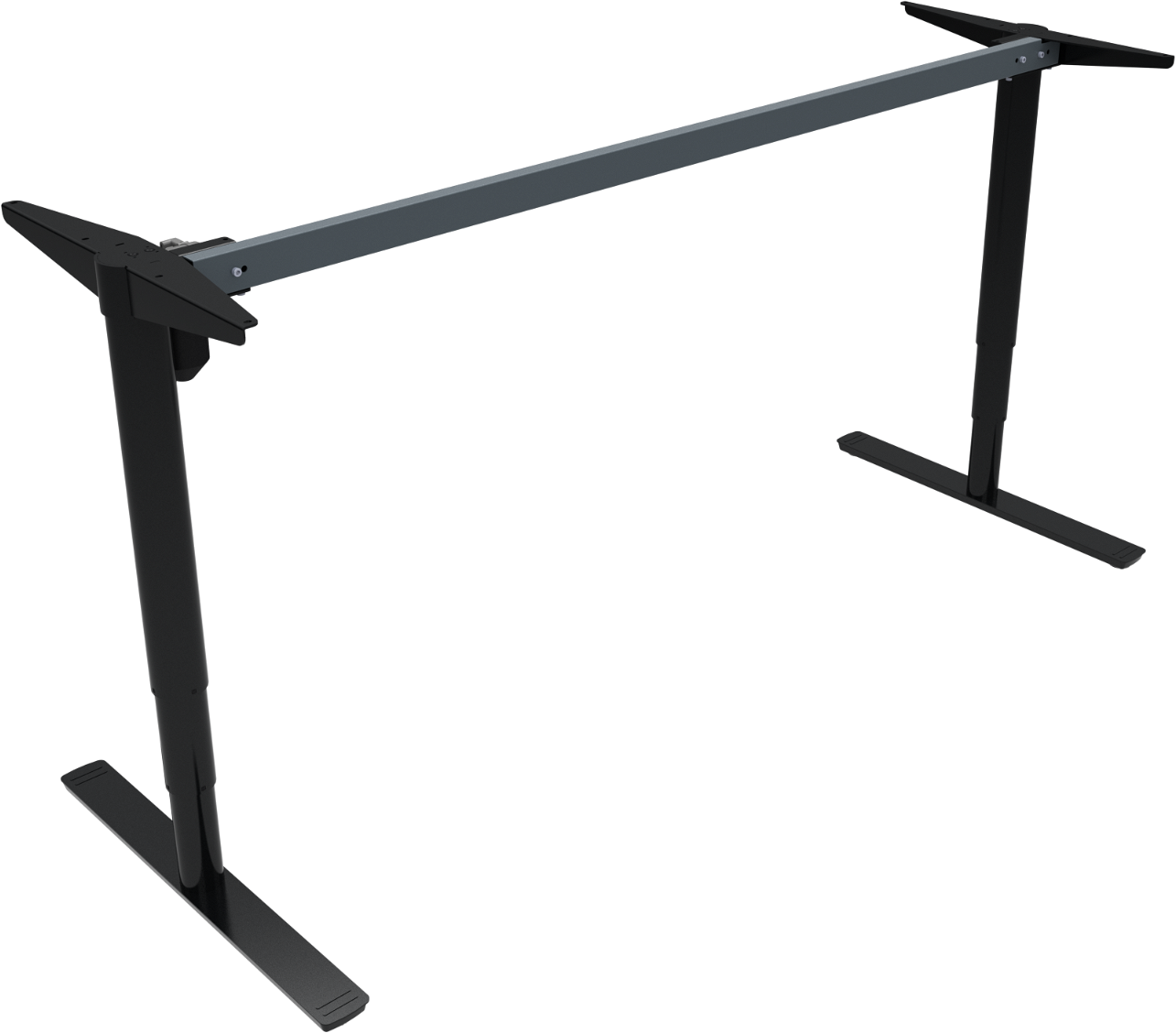 Hæve-/sænkebordstel ZenNord ComfortZone sort metal 65-125 cm højde 172Ã68 cm