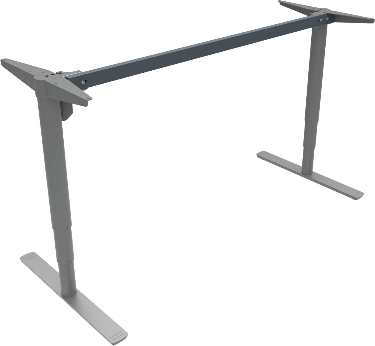 Hæve-/sænkebordstel ZenNord ComfortZone Sølv metal ergonomisk justerbart 65-125 cm L152 x B68 cm