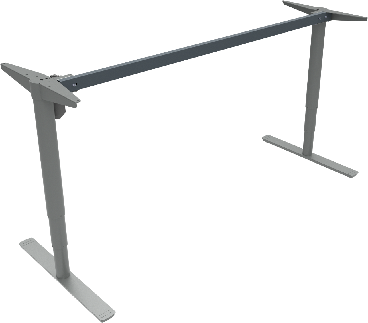 Hæve-/sænkestel ZenNord ComfortZone 65-125 cm højdejustering sølv metal skrivebordsstel