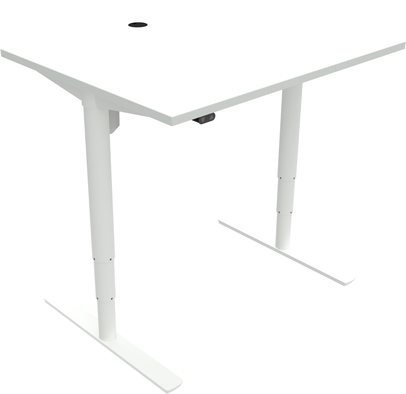 Hæve-/sænkebord firkantet ZenNord ComfortZone skrivebord 100x80 cm hvid