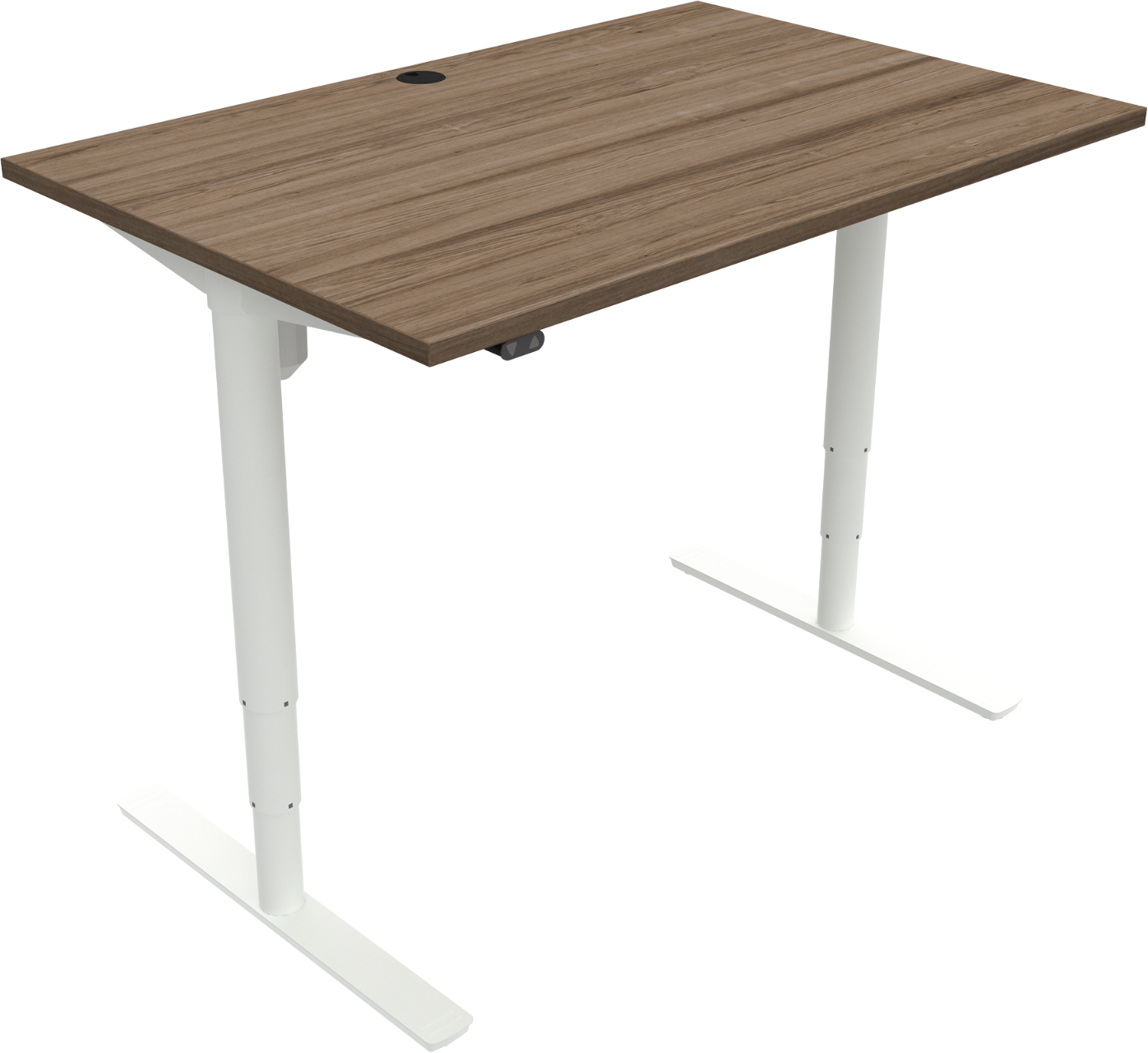 Hæve-/sænkebord ZenNord ComfortZone to-bens sit-stand i valnød/hvid 120 x 80 cm