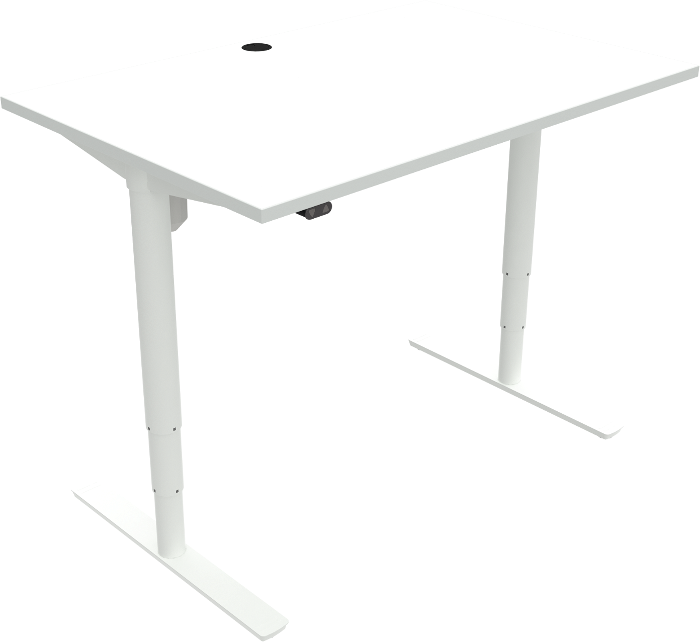 To-bens hæve-/sænkebord ZenNord ComfortZone hvid MFC 120x80 cm H65-125 cm