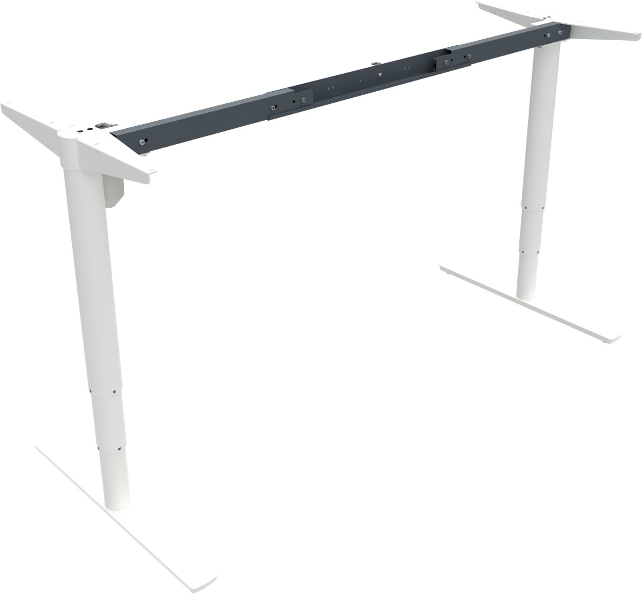 Hæve-/sænkestel ZenNord ComfortZone højdejusterbart hvid metal 65-125 cm 112-152Ã68 cm