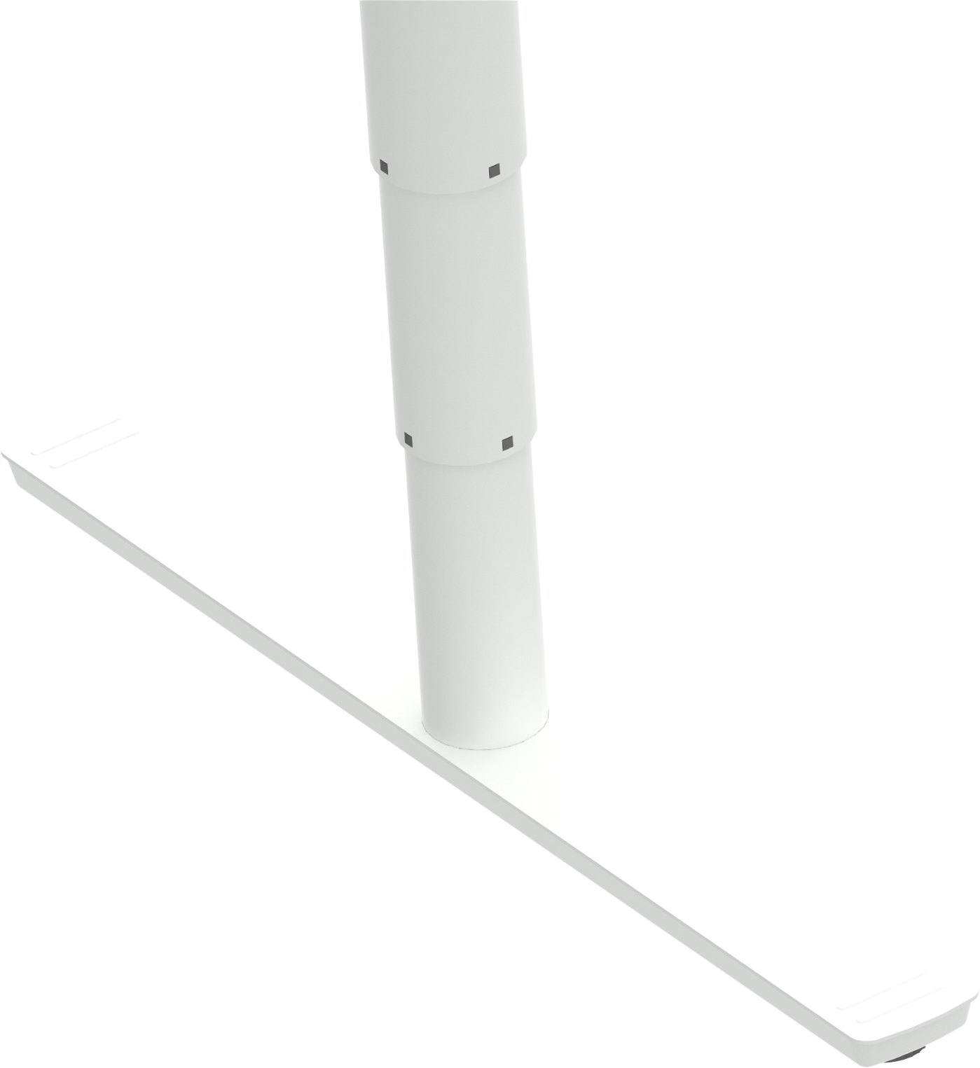 Hæve-/sænkestel ZenNord ComfortZone  -  justérbar højde 65-125 cm, længde 132-172 cm, hvid metal
