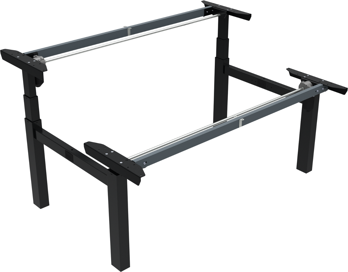 Hæve-/sænkestel dobbeltbord ZenNord OmniLift justerbart sort metal H65-125x119x152 cm