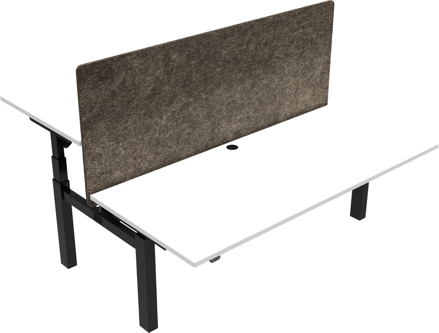 To-bens hæve-/sænkebord ZenNord OmniLift 180x80 cm hvid/sort
