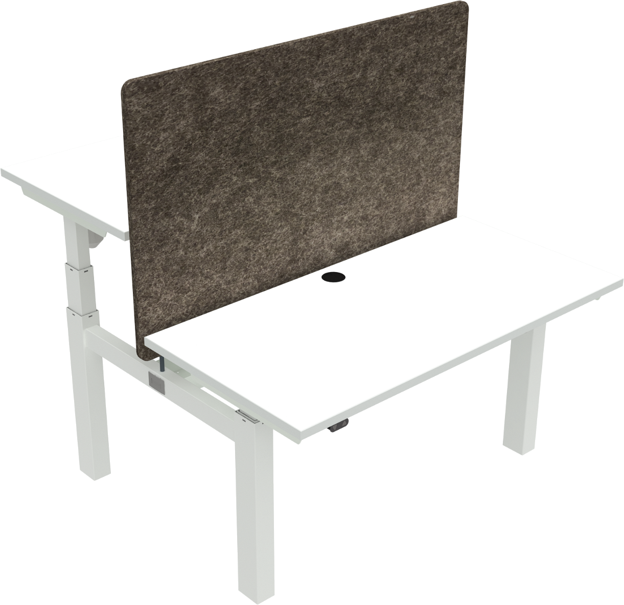 Dobbelt hæve-/sænkebord ZenNord OmniLift sidde-stå bord hvid 120x60 cm