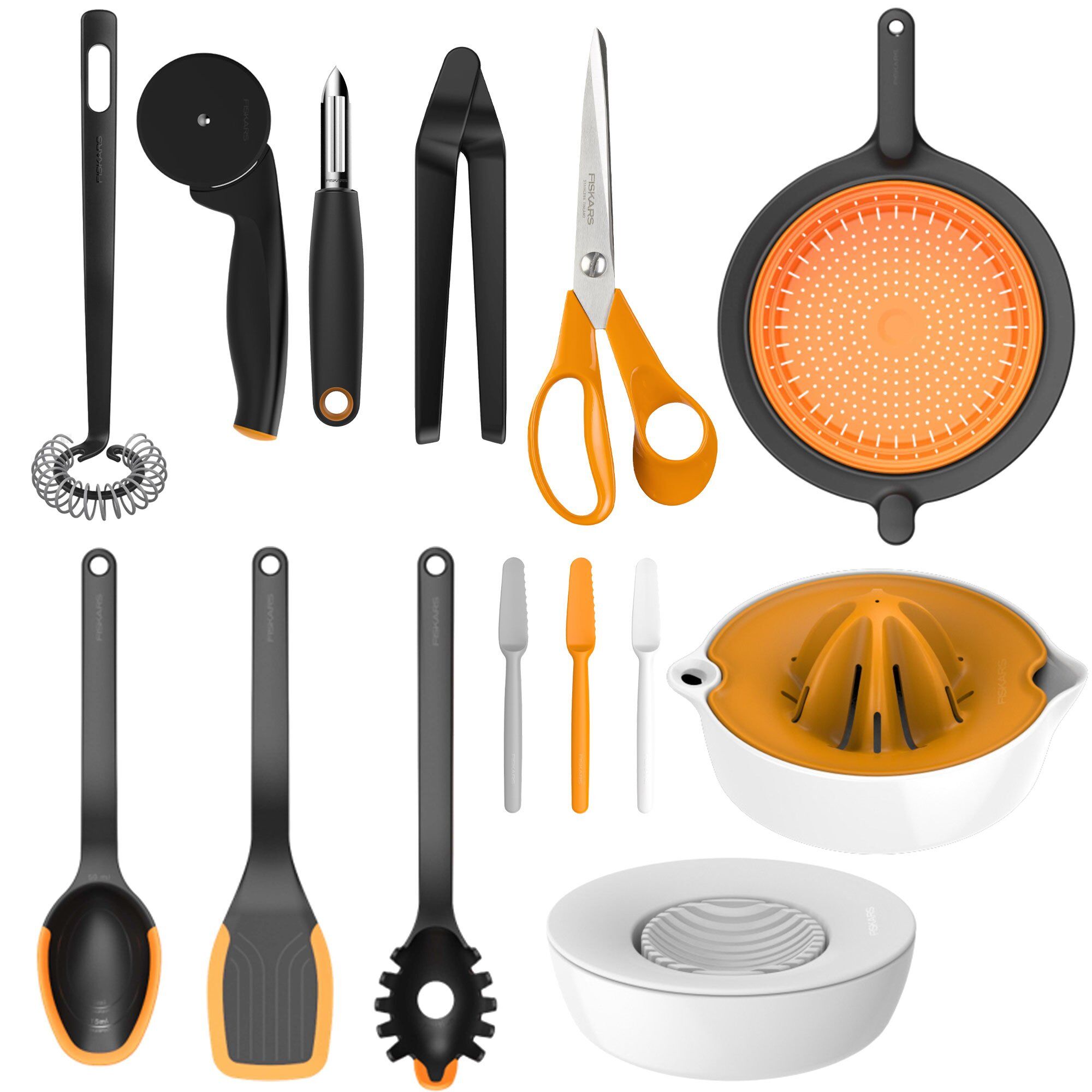 Fiskars Flyt-hjemme-fra køkkenredskabssæt, 12 stk.