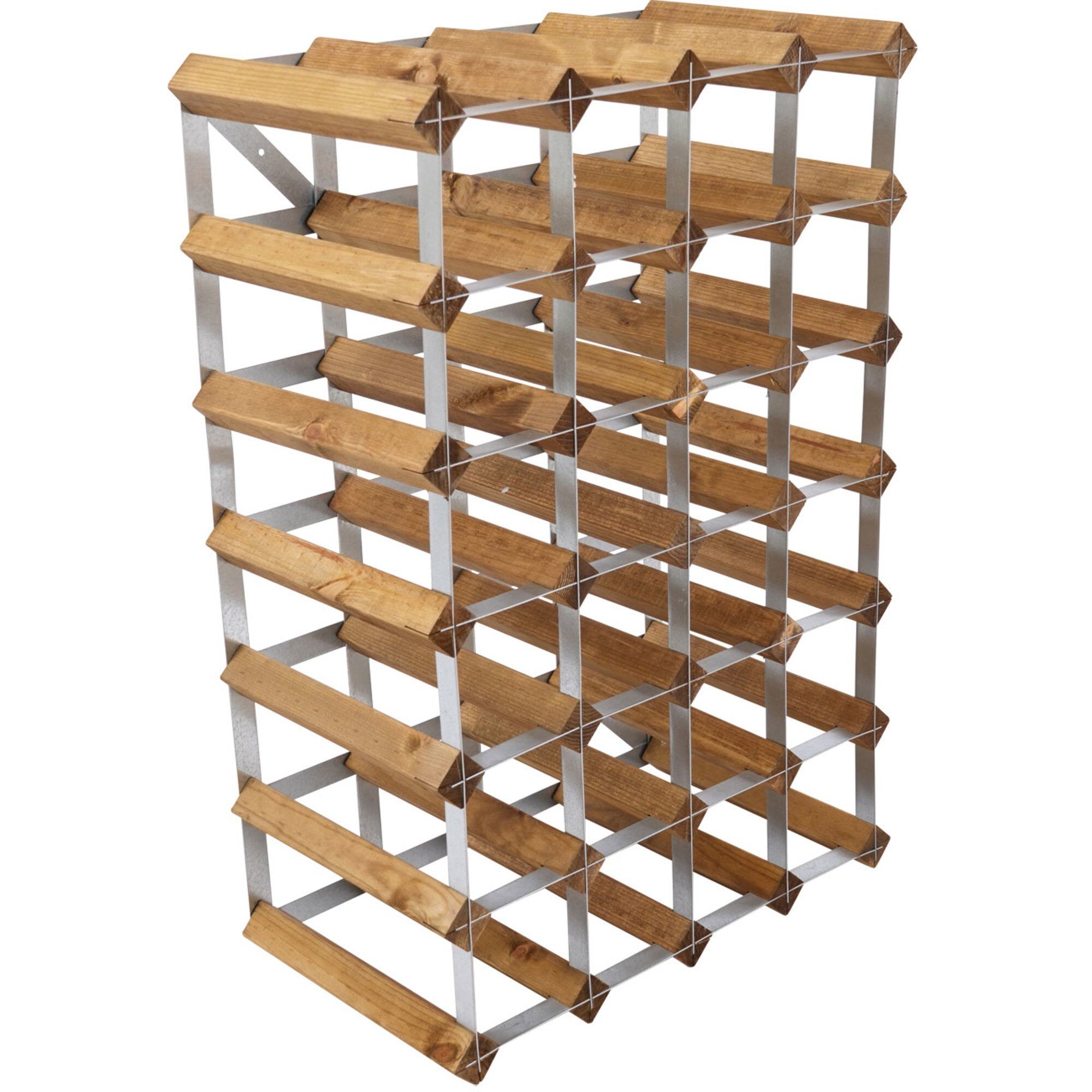 Traditional wine rack Vinreol Saml-Selv Lys Eg 30 flasker