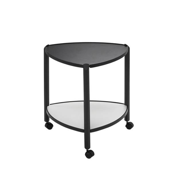 Thomsen Furniture Visit rullebord - sortbejdset eg/melamin - 55x50x50 cm  : Erling Christensen Møbler
