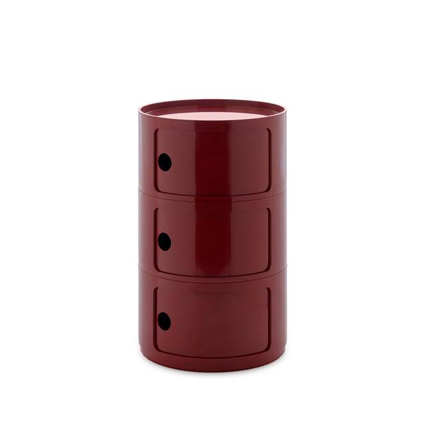 Kartell Componibili new big - 3 rum - Burgundy  : Erling Christensen Møbler