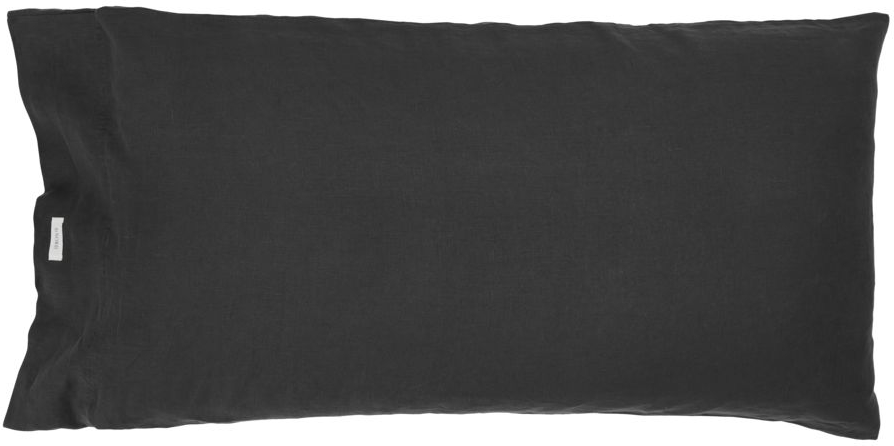 Pudebetræk byNORD Gunhild hør stonewash coal 50x90 cm