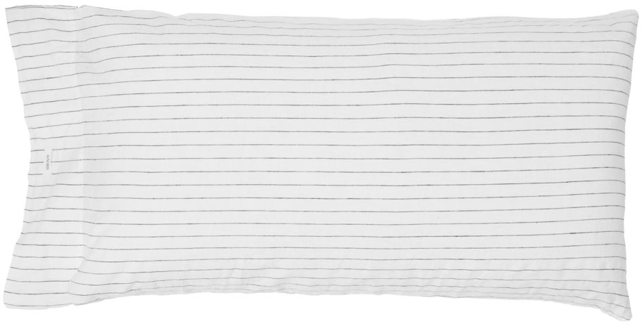 Pudebetræk byNORD Gunhild snow w. coal hør stonewash 50x90 cm