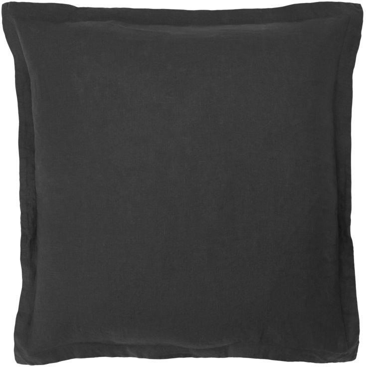 Pudebetræk byNORD Gunhild i stonewashed hør 60x60 cm Coal