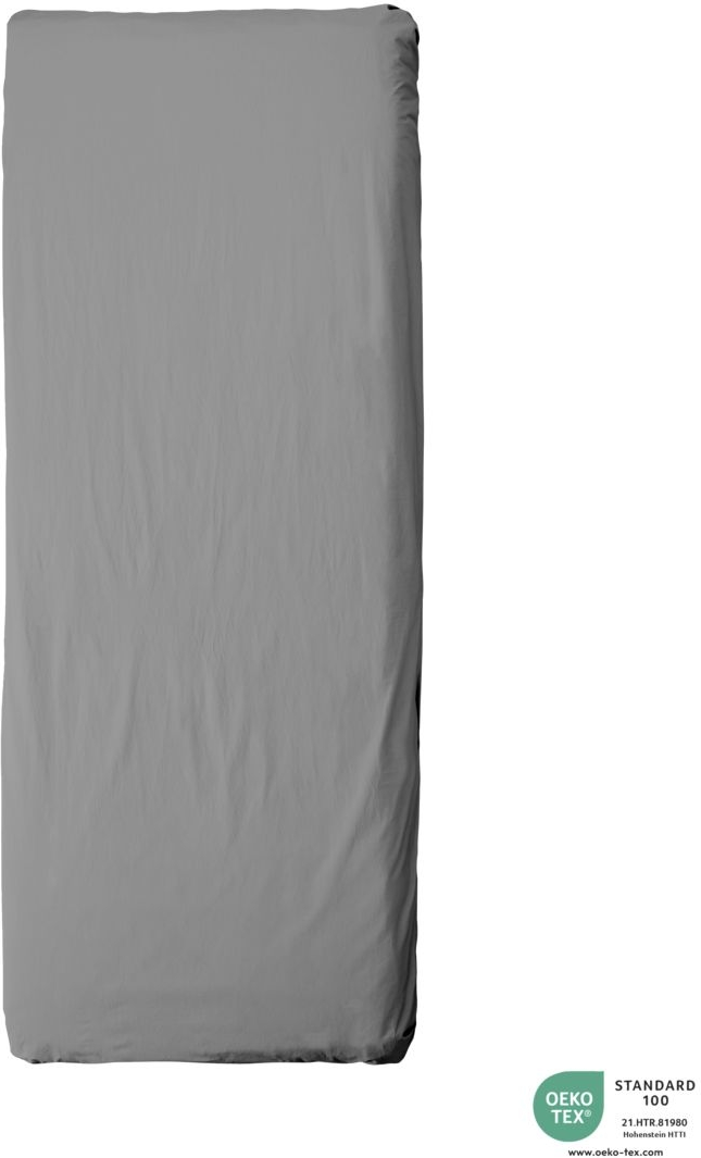 Sengelagen 160x270 cm byNORD Ingrid økologisk bomuld Thunder percale OEKO-TEX 100