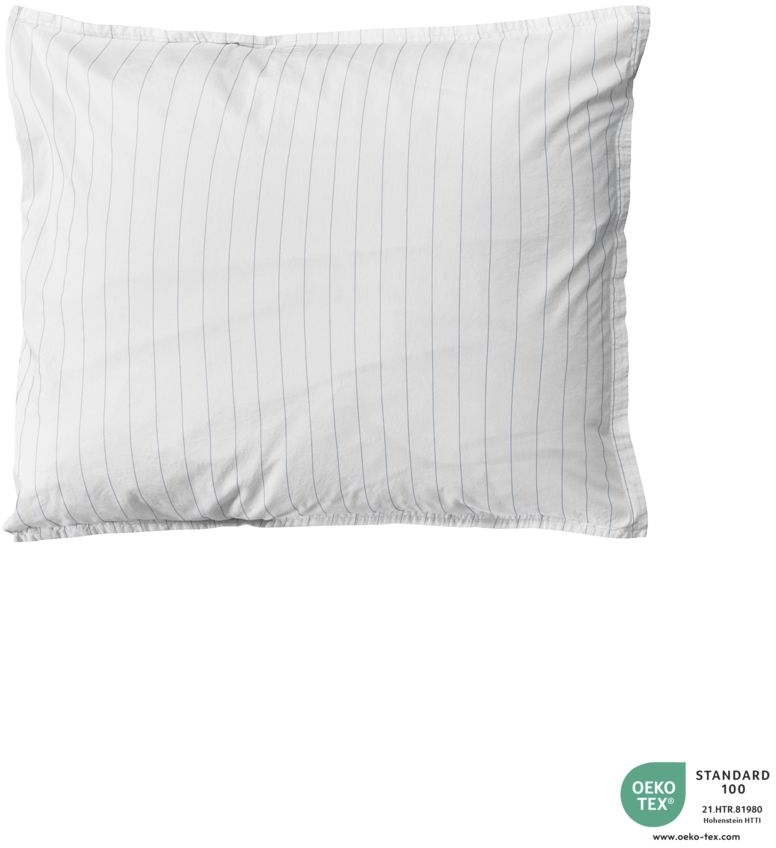 Pudebetræk byNORD Dagny 50x60 cm Snow w. ocean økologisk bomuld percale kuvertlukning