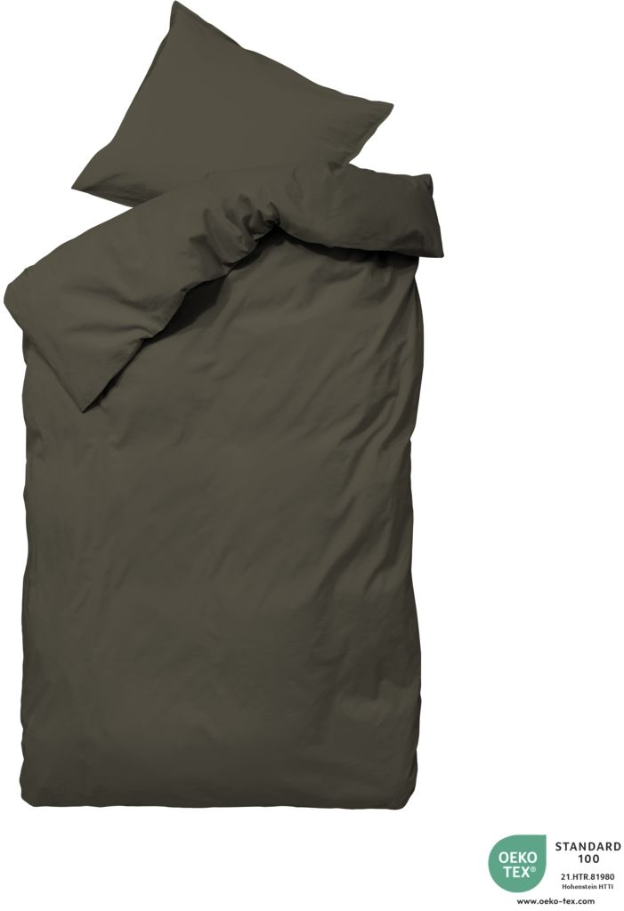Sengesæt byNORD Ingrid økologisk bomuld bark 140x220/70x50 cm OEKO-TEX 100