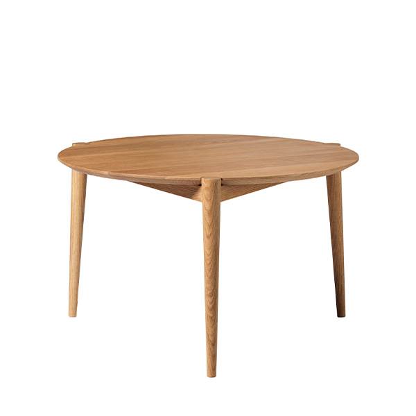 FDB Møbler - D102 Søs Sofabord - Massiv eg - Ø70 cm  : Erling Christensen Møbler