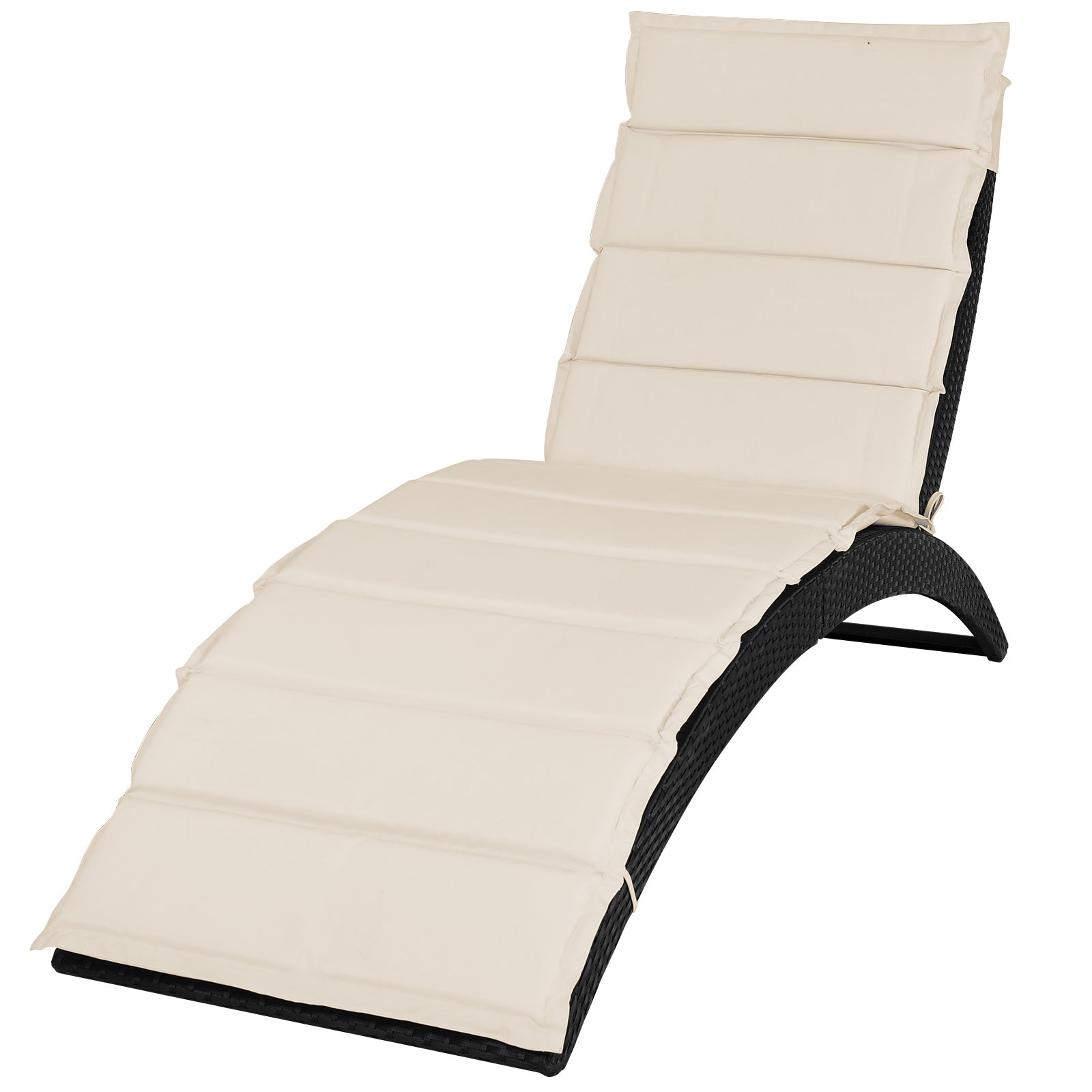 Solseng i polyrattan Â»Half MoonÂ« Sort, foldbar