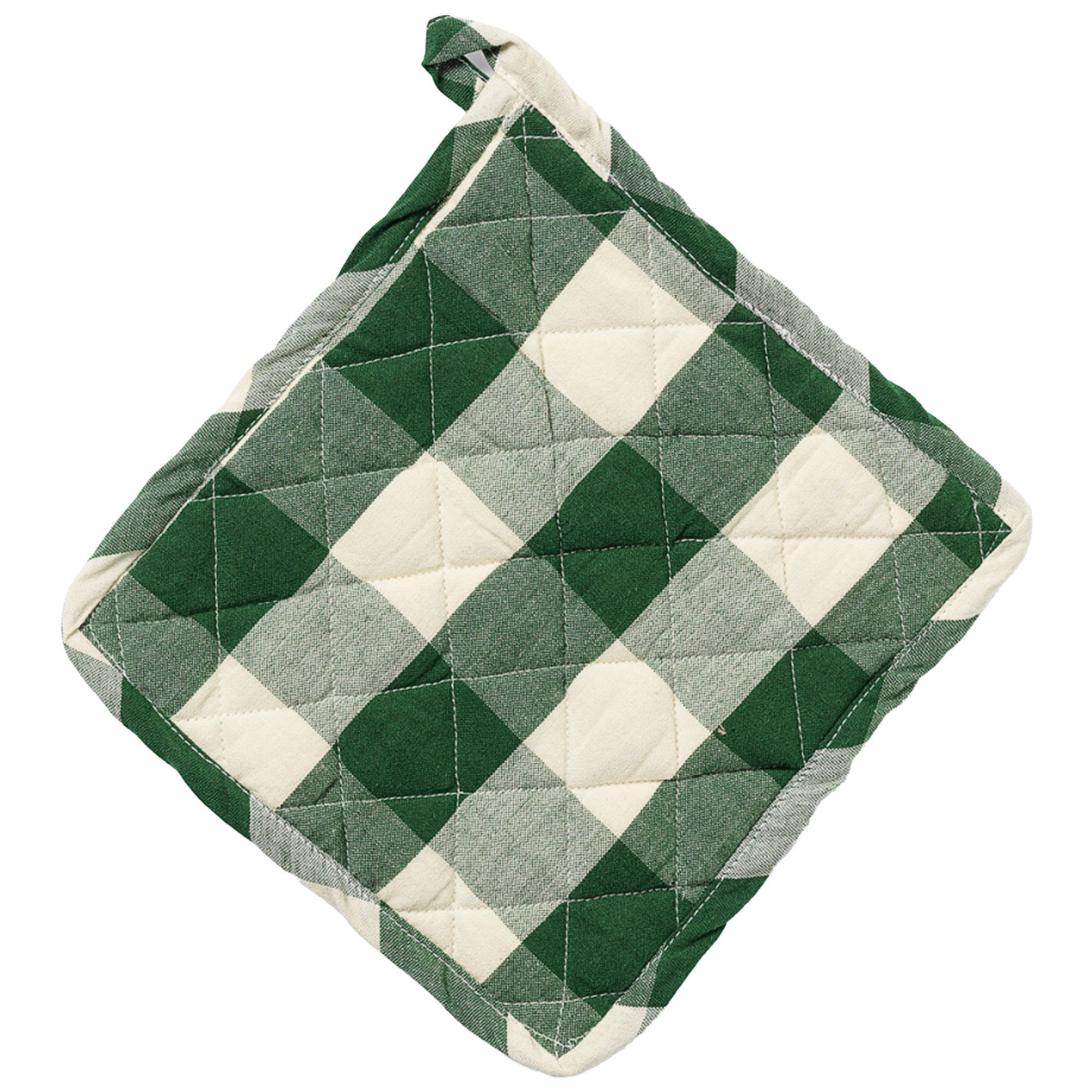 Midnatt Elsa grydelap 20Ã20 cm, grøn/beige