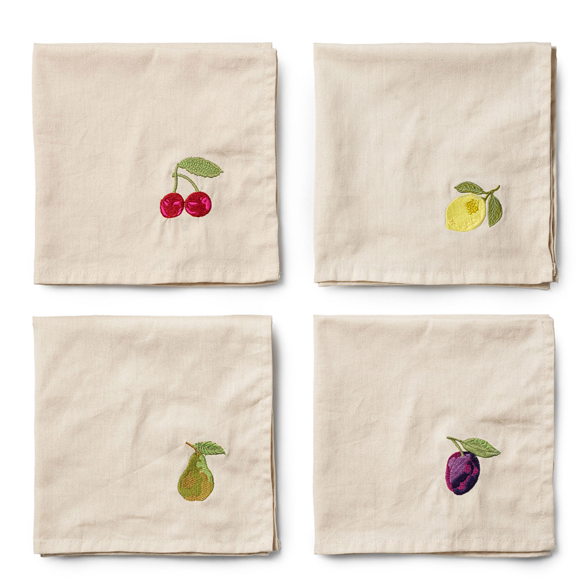 Midnatt Midnats Tutti Frutti Servietter 40x40 cm, beige, 4 stk.