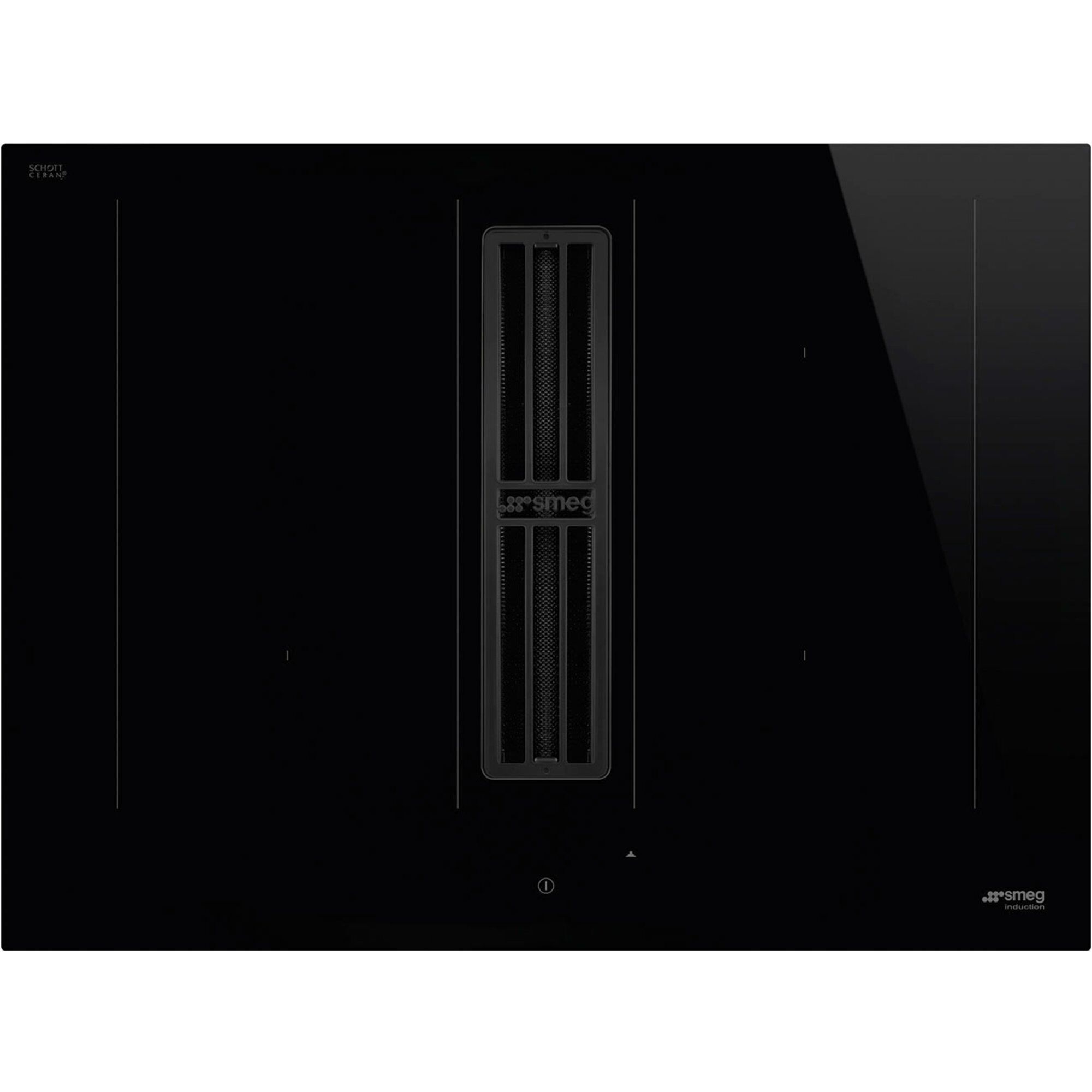 Smeg HOBD472D2 induktionskogeplade med emhætte 70 cm, sort