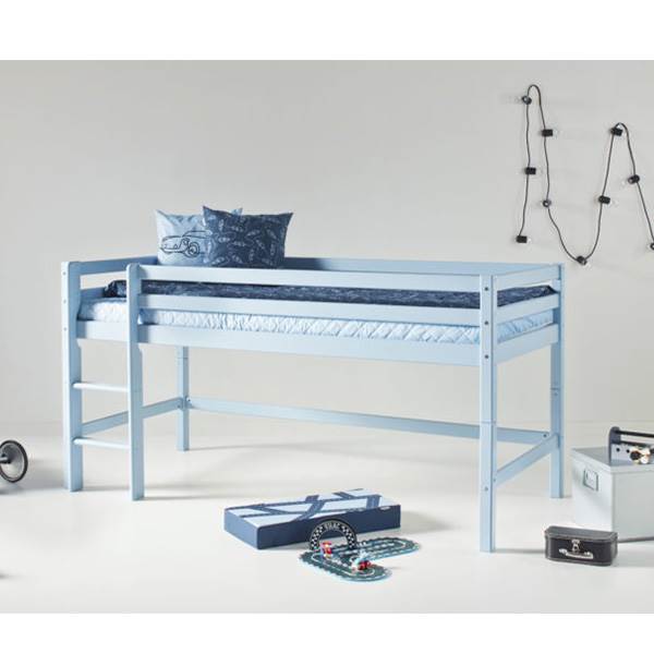 Hoppekids ECO Dream halvhøj seng - Dream blue - 90 x 200 cm Dream Blue : Erling Christensen Møbler