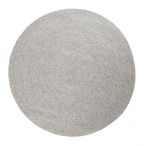 HC Interior Rugs Stavanger fladvævet tæppe, rundt - Silver  : Erling Christensen Møbler