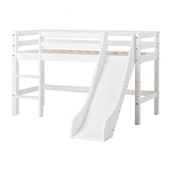 Hoppekids ECO Dream Halvhøj seng med rutsjebane - 70x160 cm  : Erling Christensen Møbler