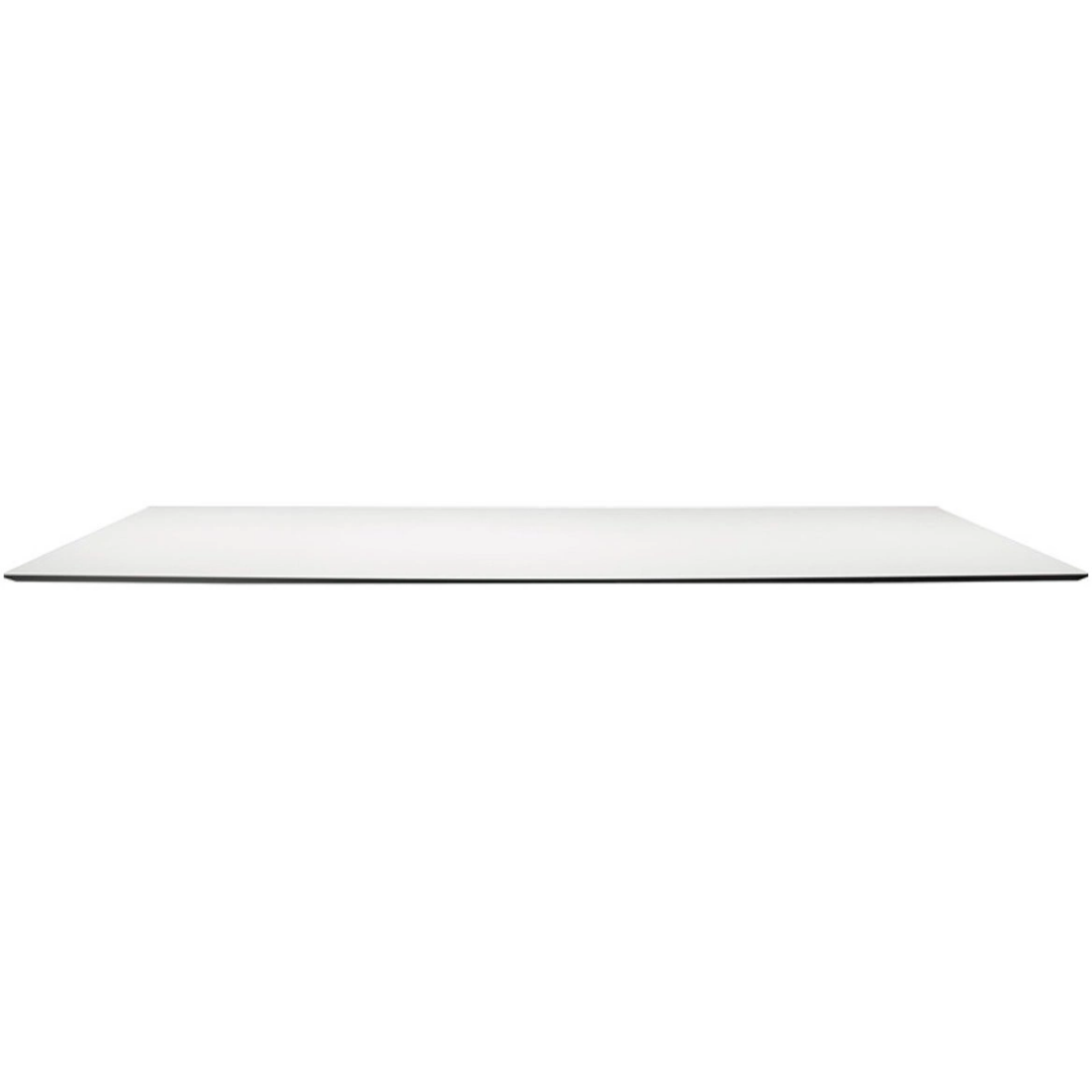 Bordplade House of Sander CDF 1,9Ã92Ã206 cm sort gennemfarvet CDF med hvid mikrolaminatoverflade
