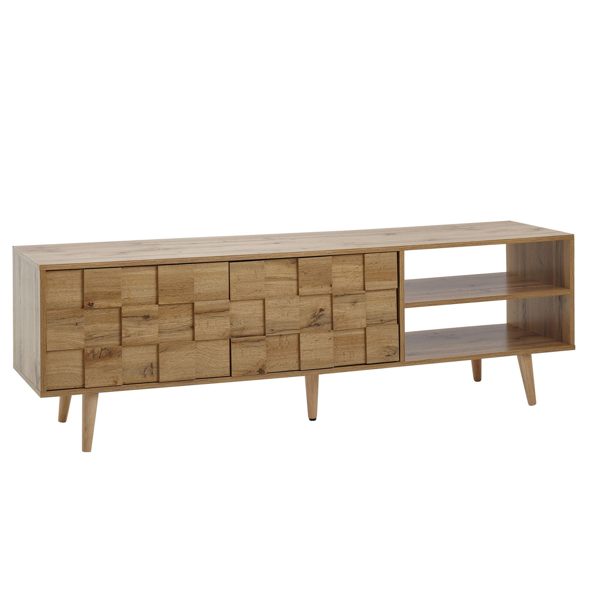 Elegant TV-bord med to låger, 160x51x40 cm