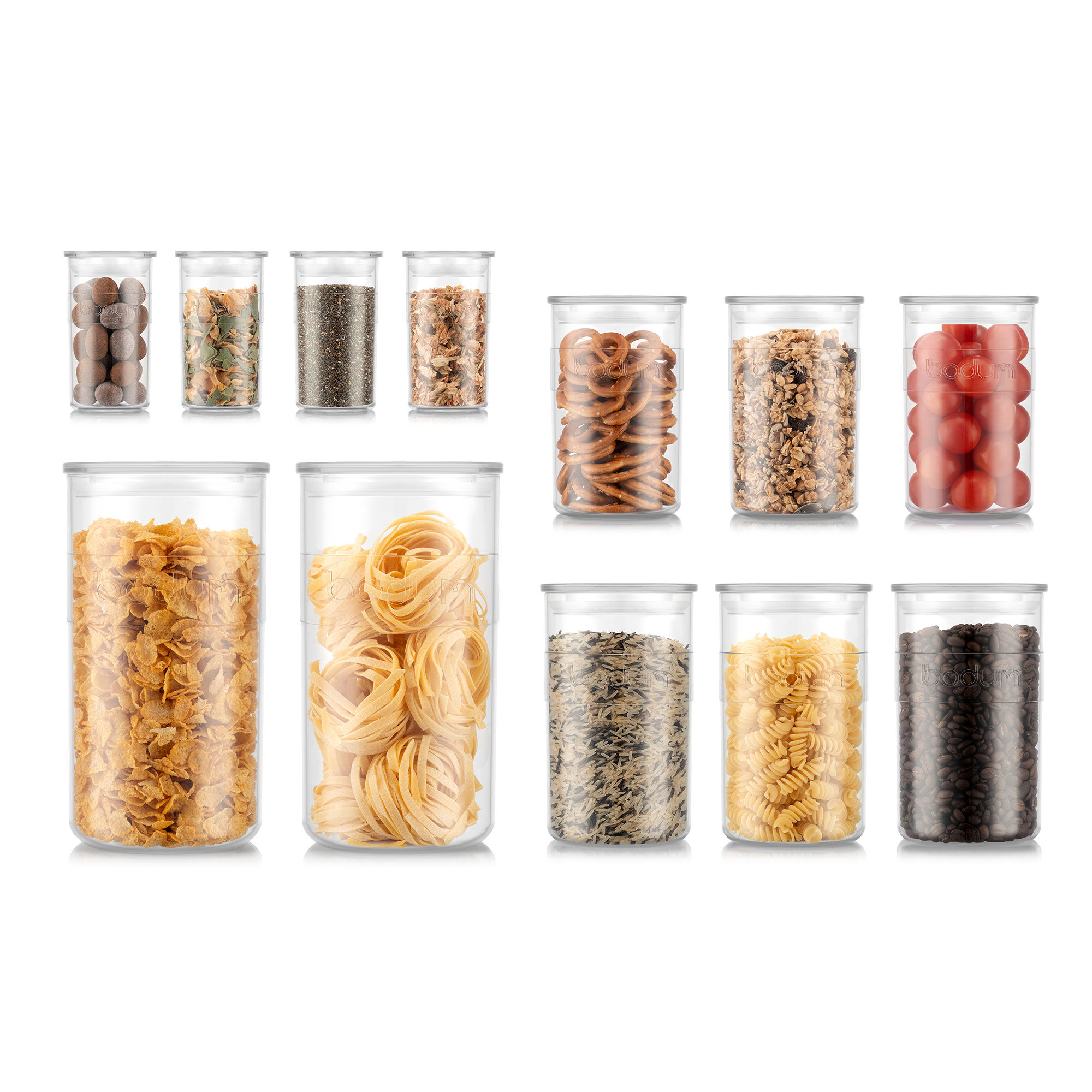 Bodum Presso opbevaringsbeholder 12 dele, transparent