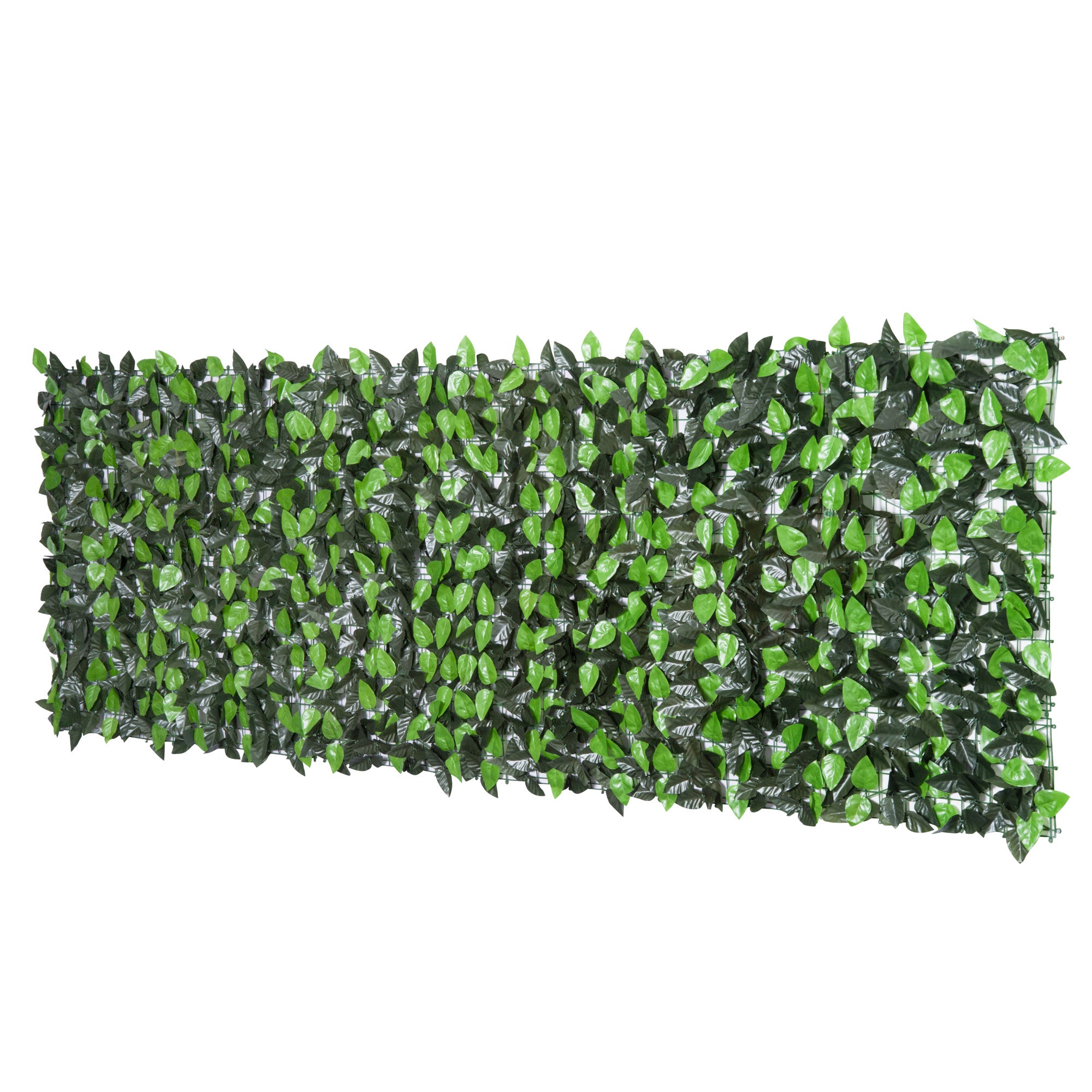 Kunstig hæk, kunstig klatreplante, udendørs dekoration, realistisk udseende, 300 cm x 100 cm, mørkegrøn