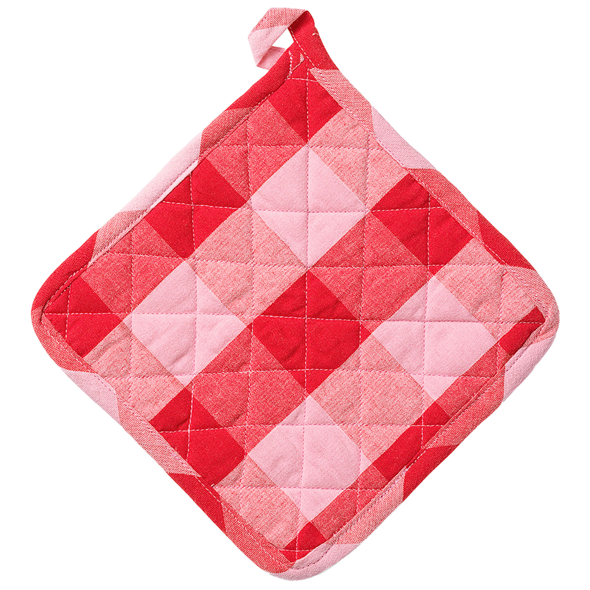Midnatt Paola grydelap 20Ã20 cm, rød/rosa