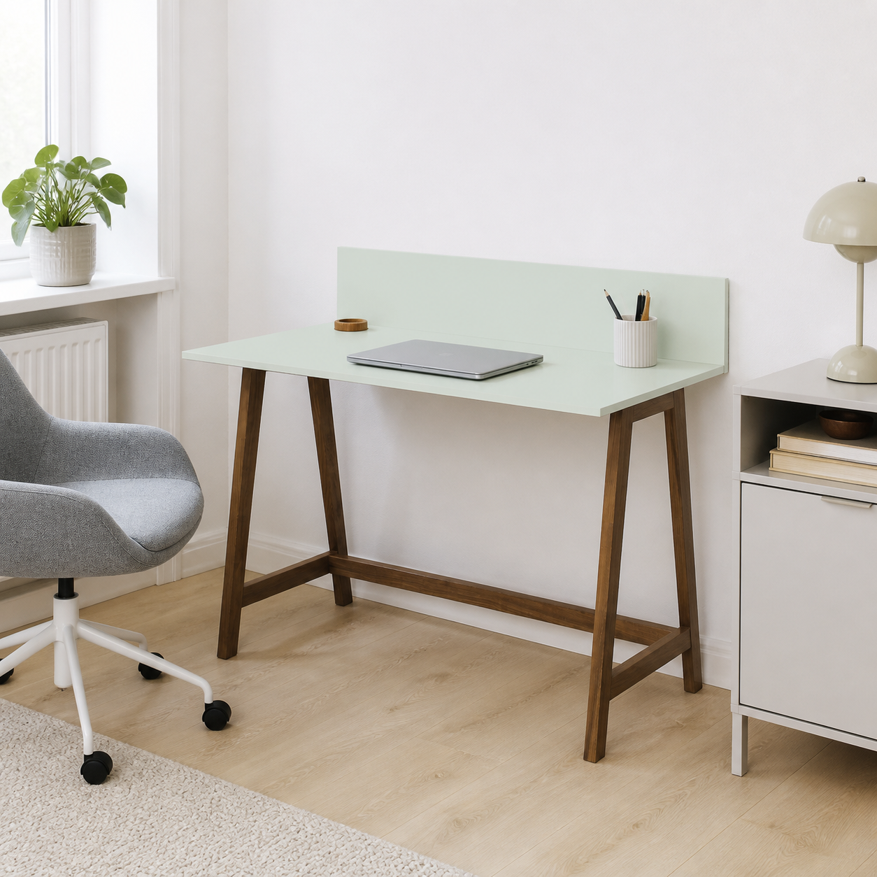 Skrivebord uden skuffe, mintgrøn