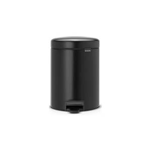 Brabantia Pedalspand Newlcon 5 liter - Matt Black  : Erling Christensen Møbler