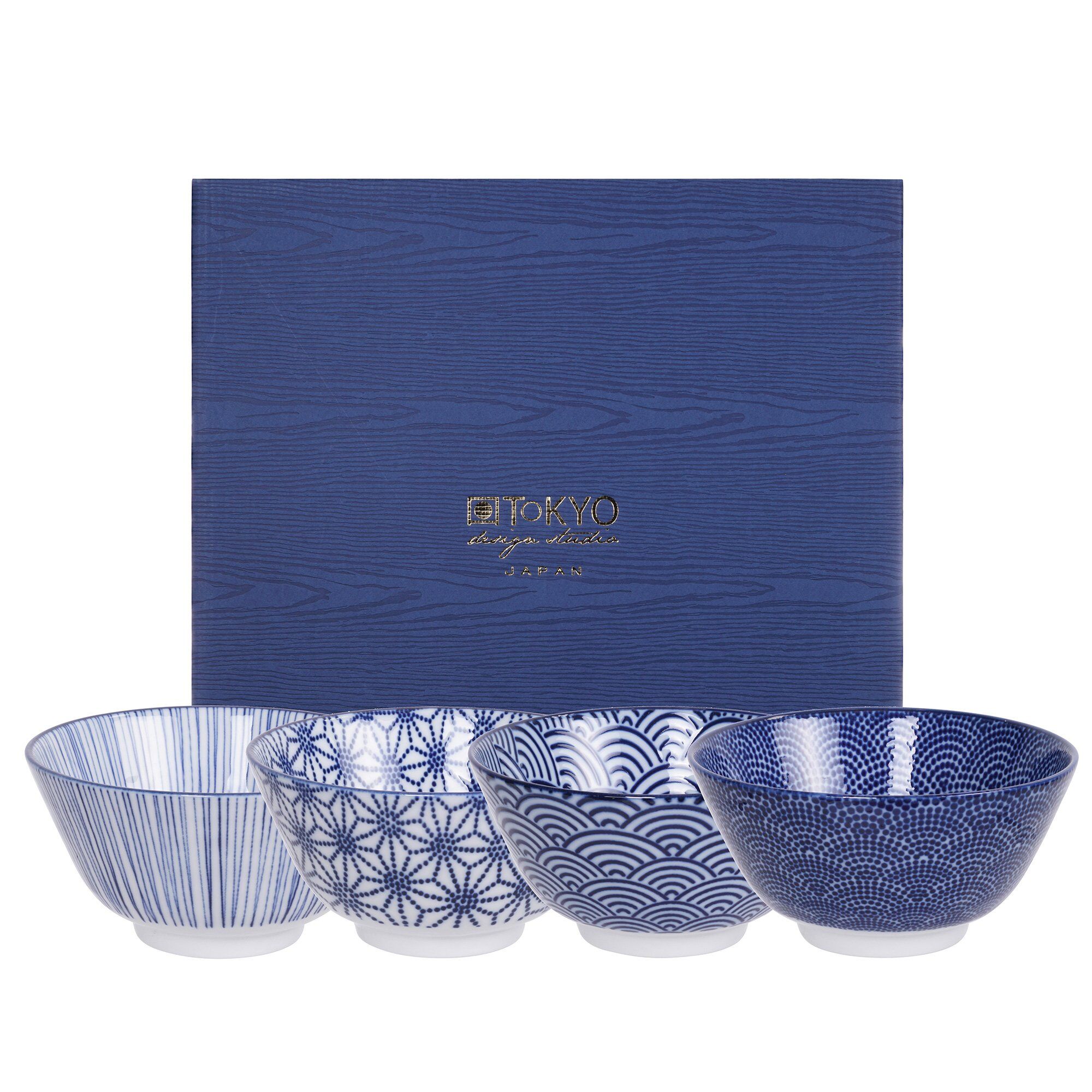Tokyo design studio Nippon Blue skål 12 cm. 4 stk.