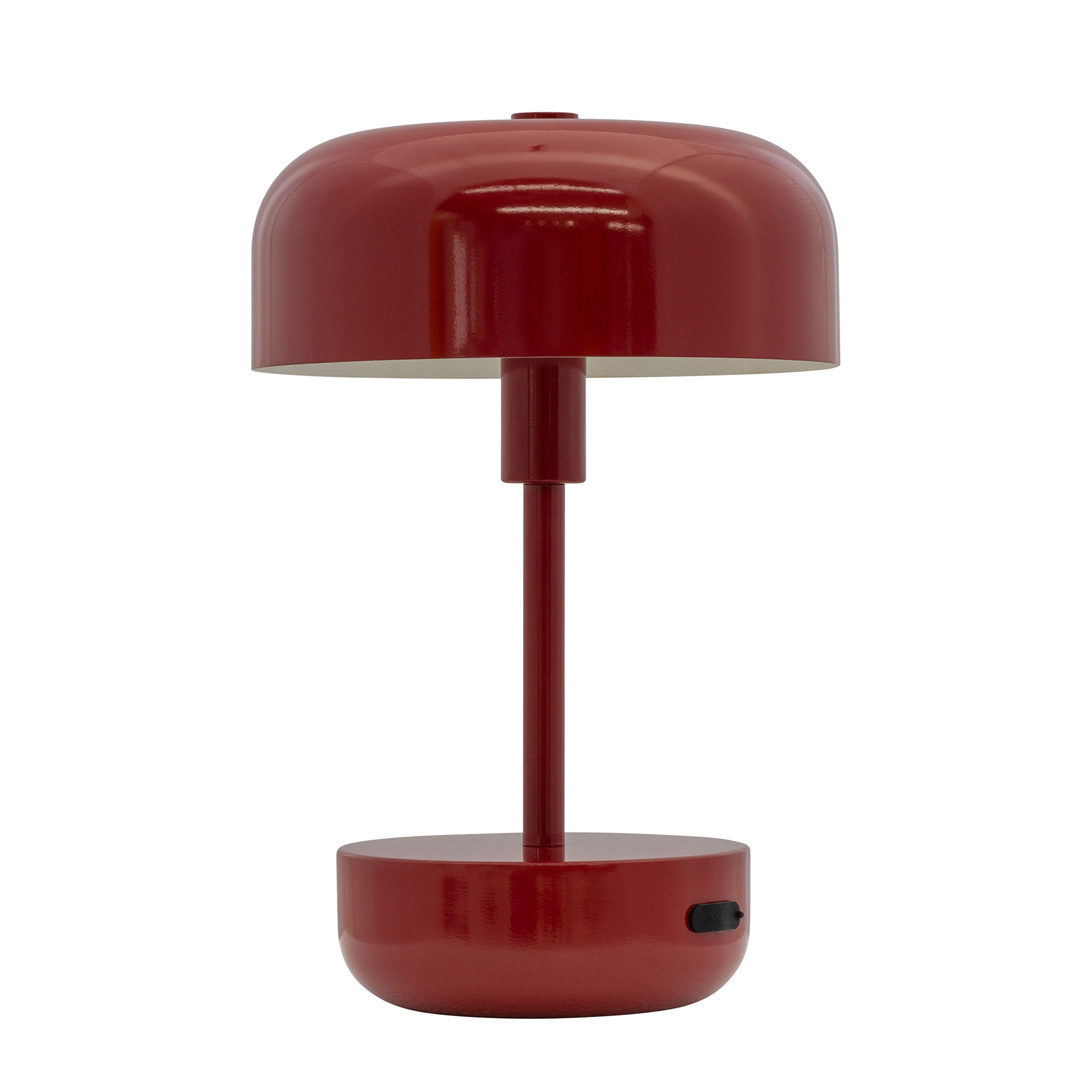 Dyberg larsen Haipot genopladelig LED bordlampe, mørkerød