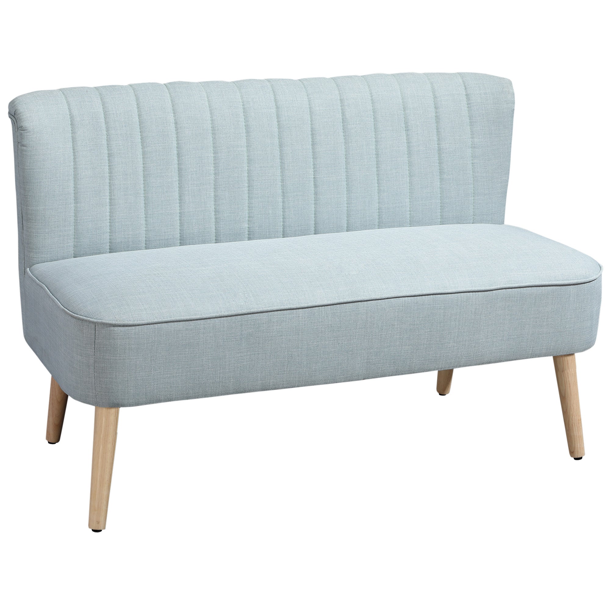 2-personers sofa, blød polstring, letplejeligt betræk, op til 220 kg, 117 x 56,5 x 77 cm, lysegrøn