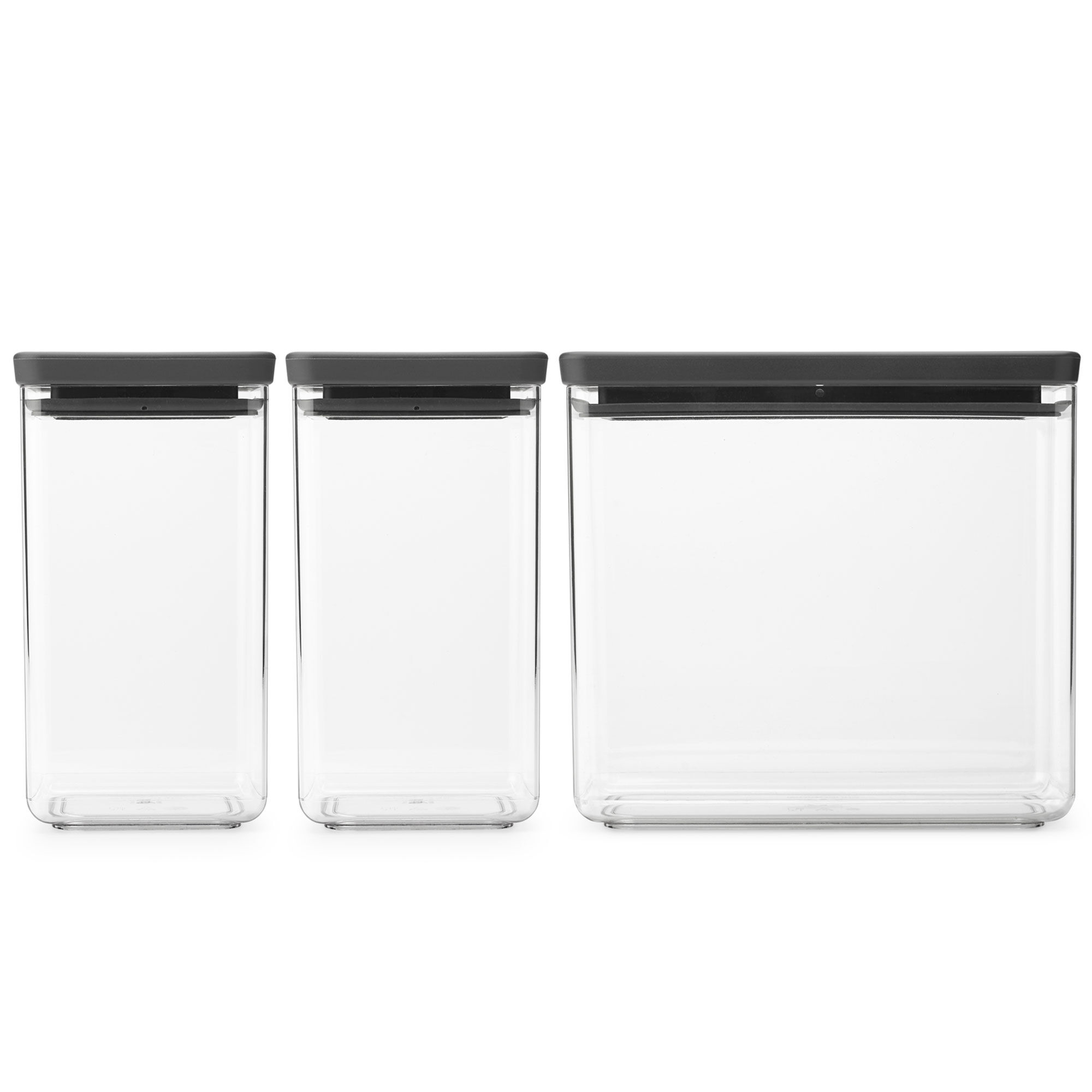 Brabantia Tasty+ beholdersæt 3 dele, mørkegrå