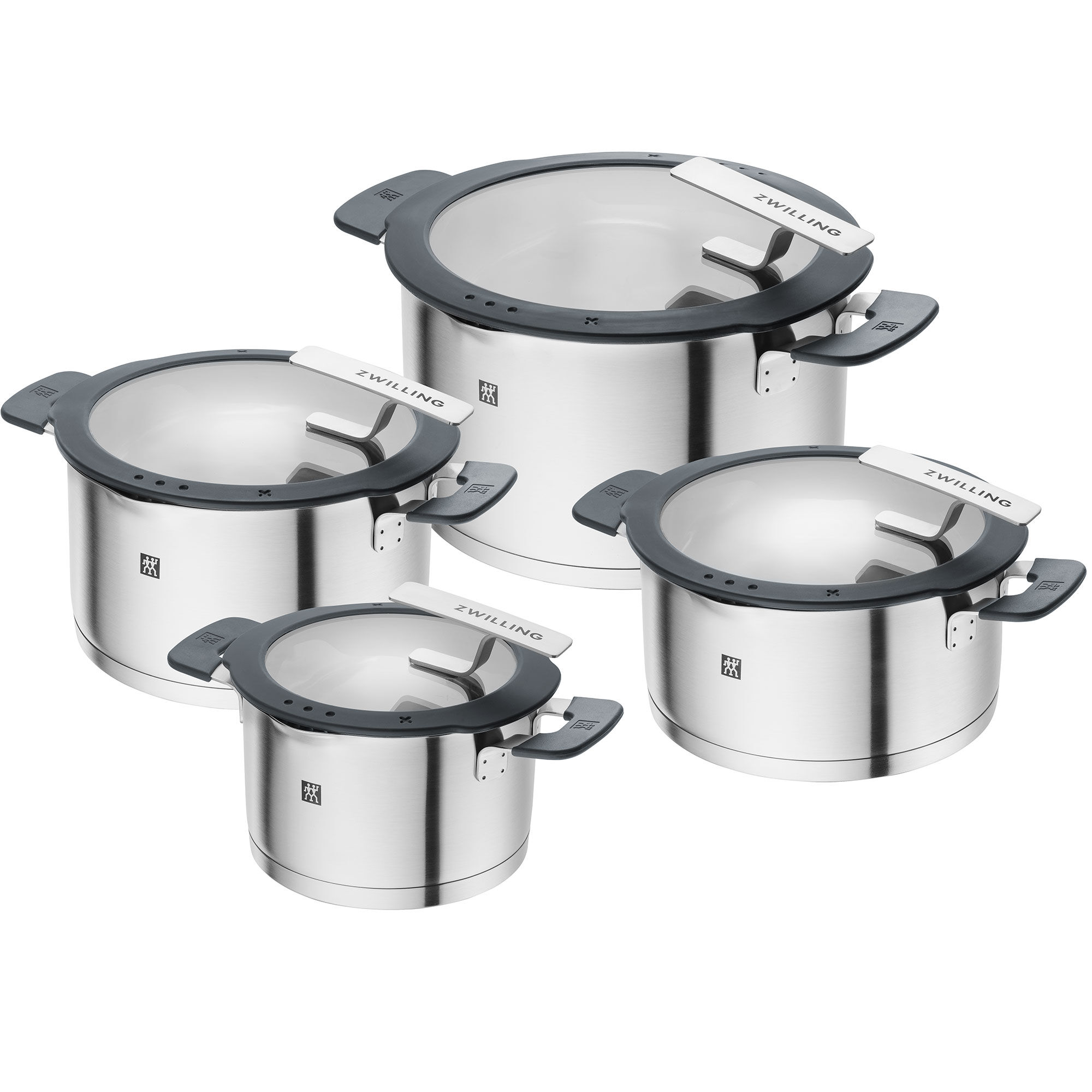 Zwilling Simplify grydesæt 4 dele + 4 låg, rustfrit stål