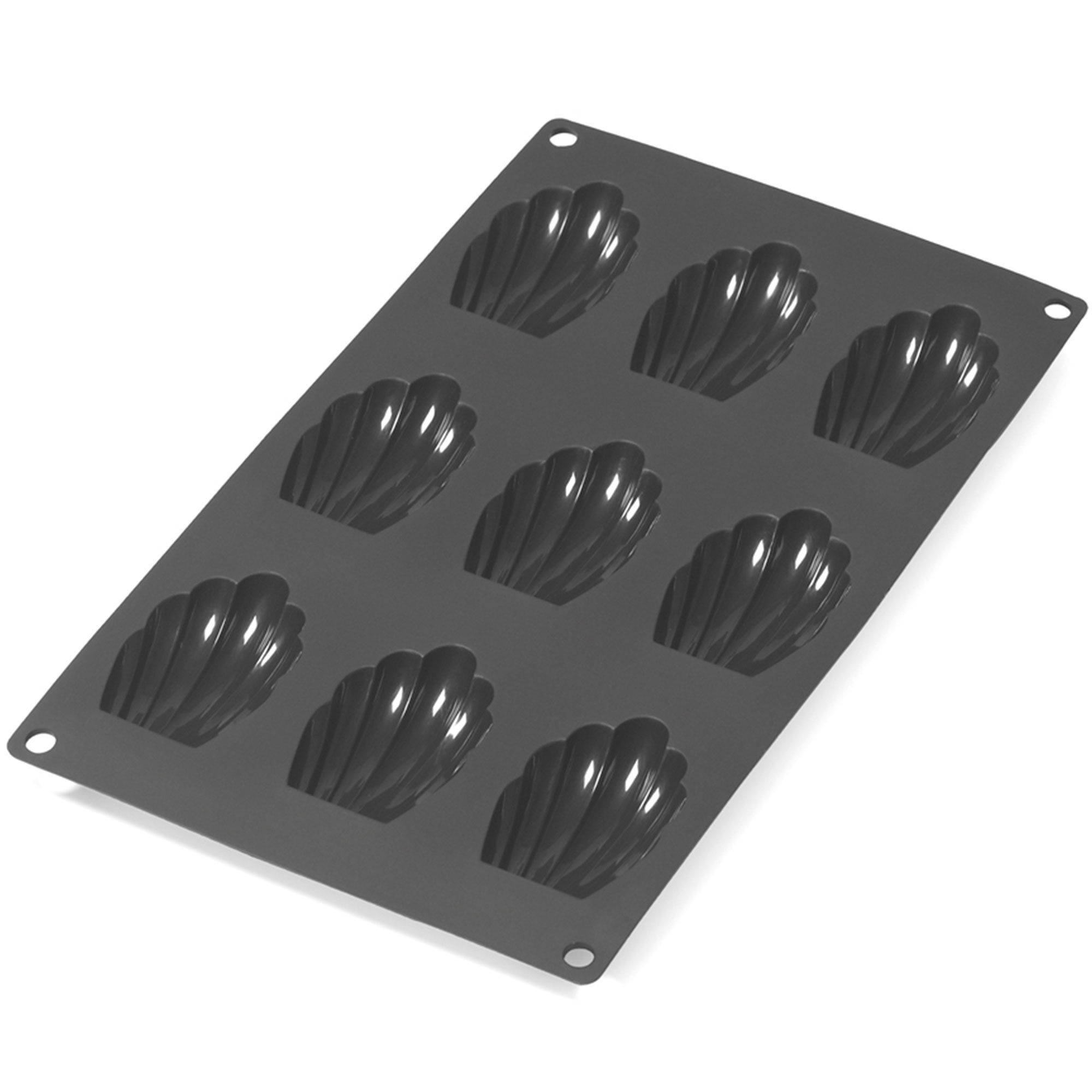 Lékué Madeleine-silikoneform 9 huller, sort