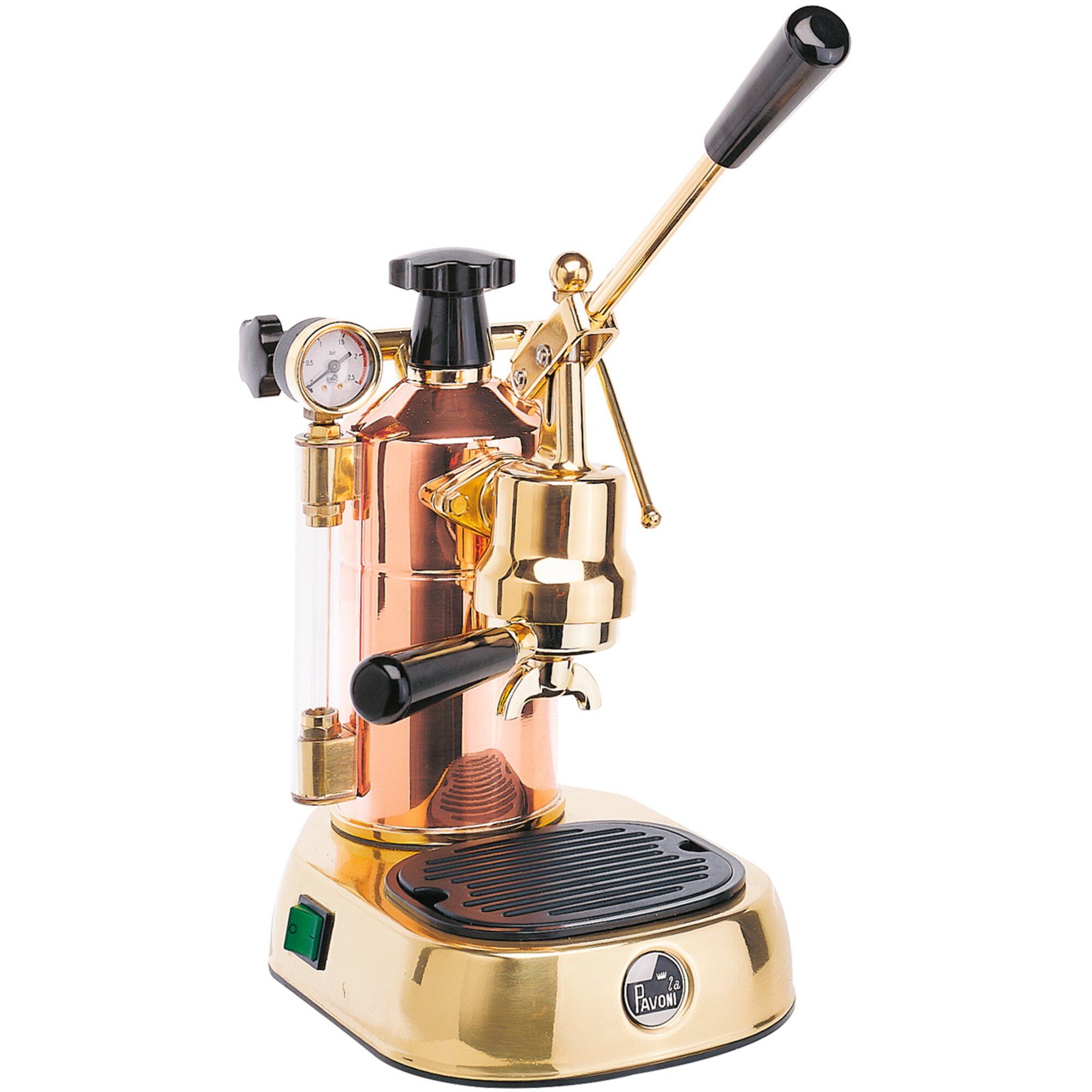La pavoni Professional Espressomaskin 1,6 liter Kobber, guld detaljer LPLPRG01EU
