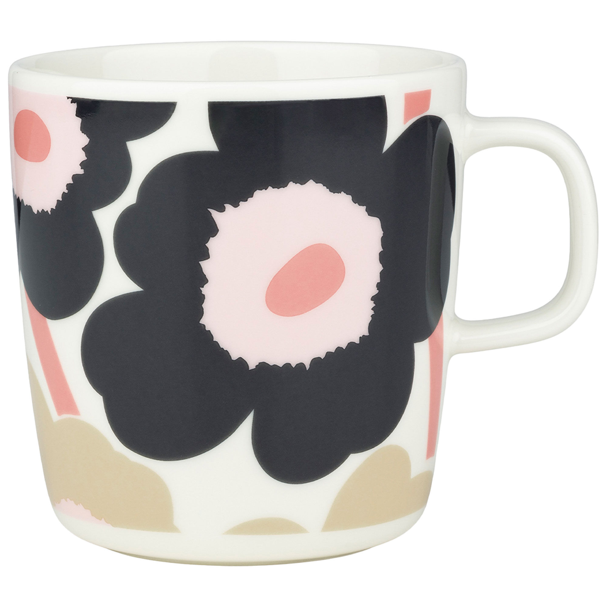 Marimekko Unikko krus 4 dl, off-white/kulgrå/sand