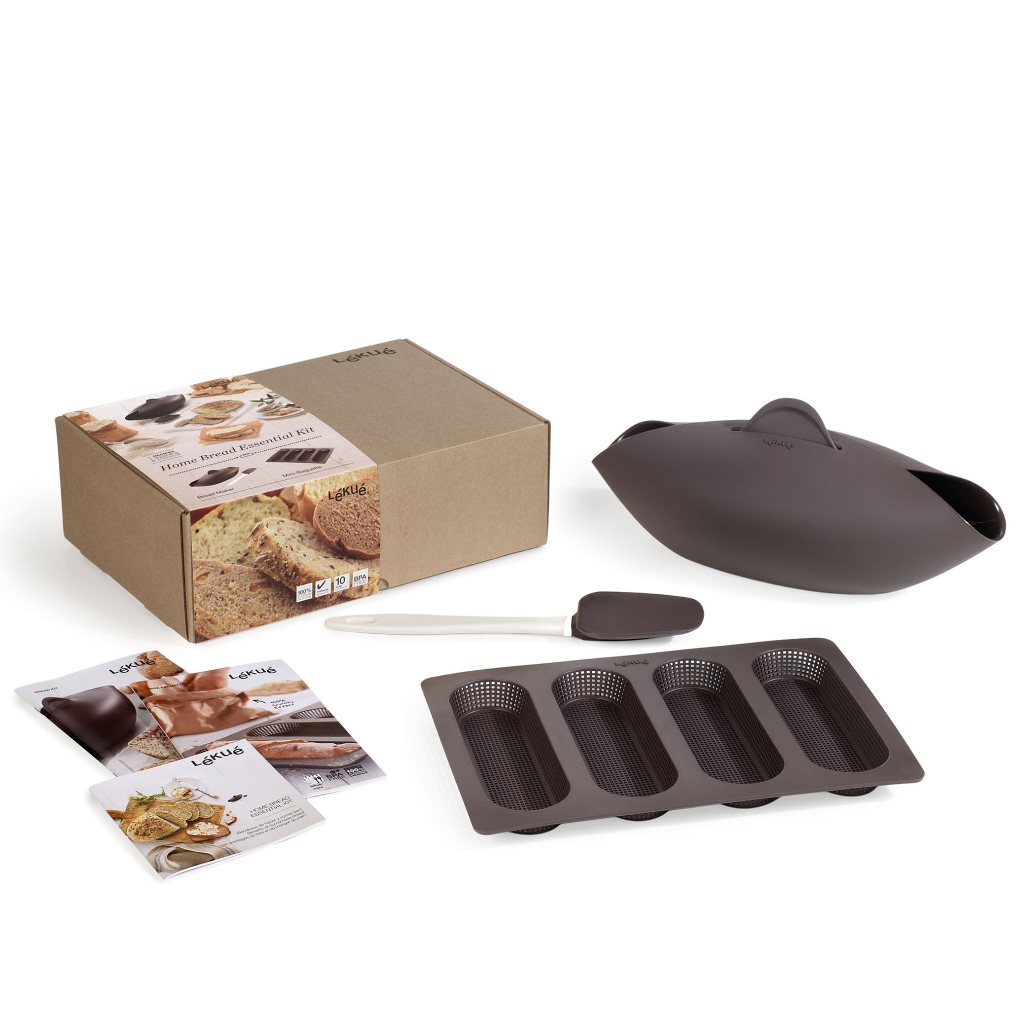 Lékué Sæt til brødbagning, brun