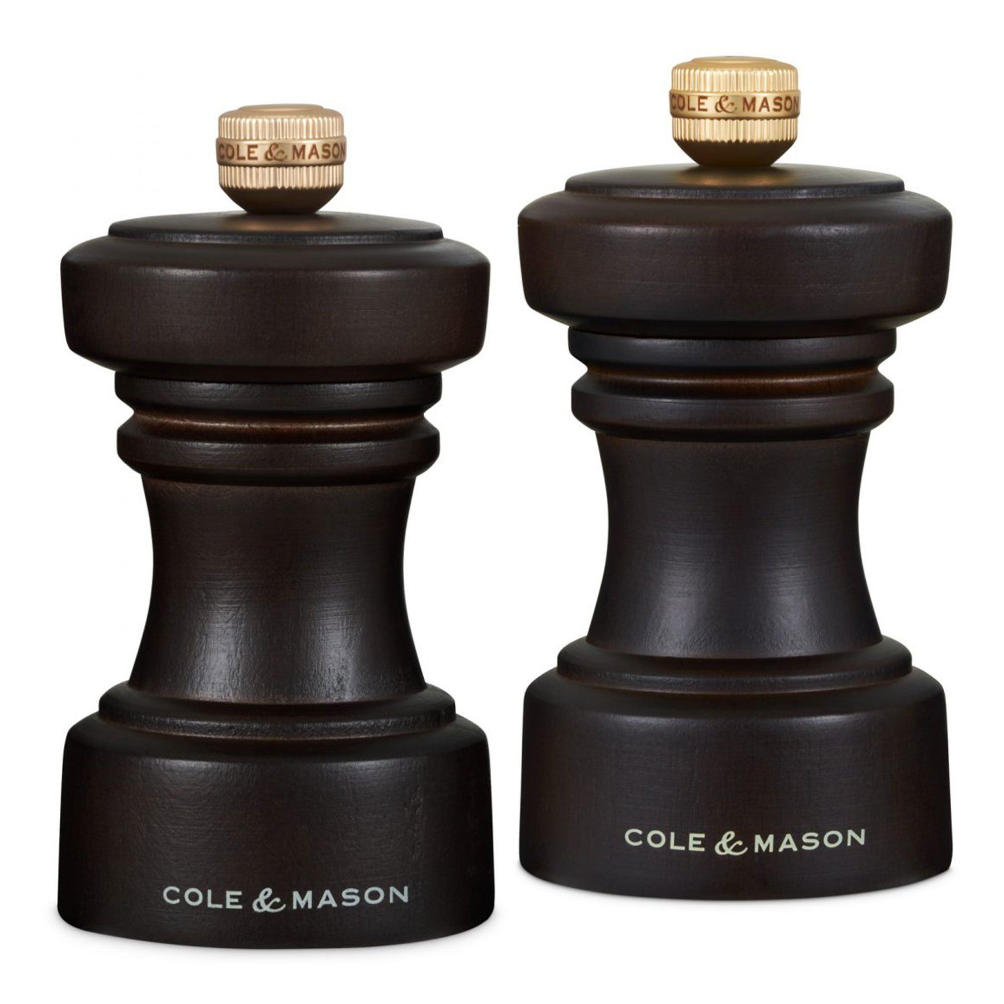 Cole & mason Hoxton salt og peber kværnsæt, chocolate